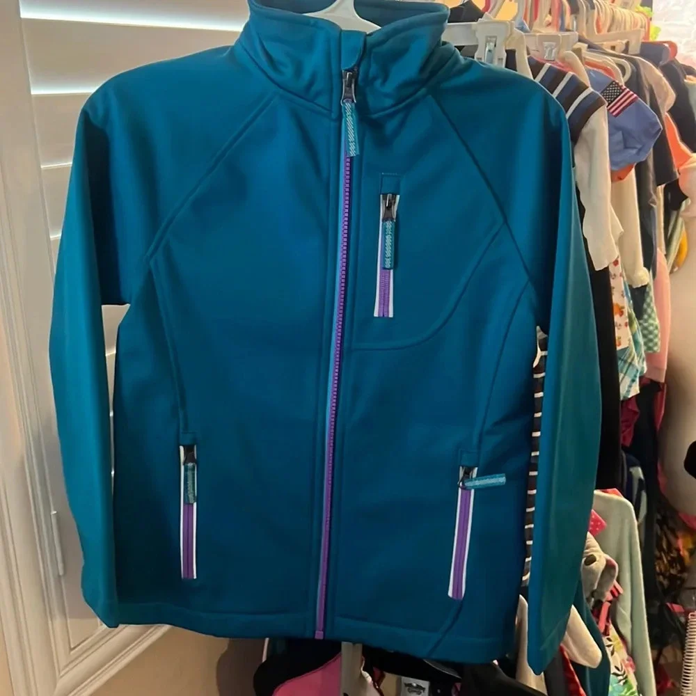 NWOT Lands end fleece lined jacket size S(7-8) NWOT